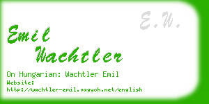 emil wachtler business card